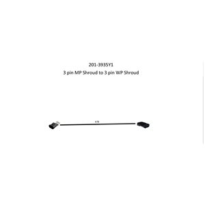 3-Pin MP Shroud to 3-Pin WP Shroud (4' long)