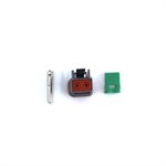 2-Pin Deutsch Connector Kit (plug /  male) - 14 gauge