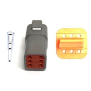 6 Pin Deutsch Connector Kit (plug / male) - 14 guage