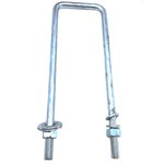 5 / 8" U-Bolt Kit - fits 4" x 12" tube ( 4" opening) includes flat & Lock washer, Nut