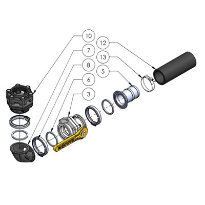 Fill Kit - 3" Flange Fill Kit to 3" HB with 30' of 3" Hose