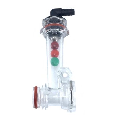 Wilger Flow Indicator - Single Column with 3 / 8" HB - 90 Degree Outlet